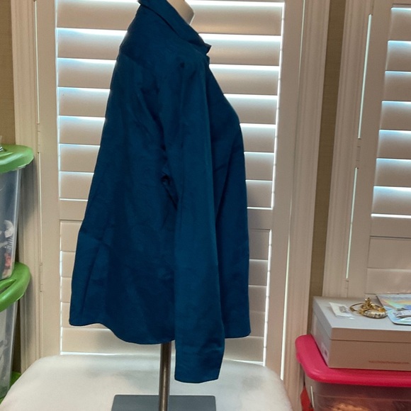 Allison Daley Blue Button Down Shirt - Picture 3 of 7